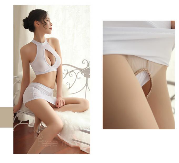 Spitzen-4new, das transparente ärmellose Bodysuit-Frauen-heiße sexy Wäsche der hohen Qualität Fioyia005 auflistet
