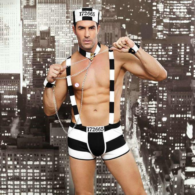 Die Rollen-Spiel-Kostüme der Männer statten heißen erotischen sexy Gefangenen Cosplay für Mann ′ s Wäsche aus