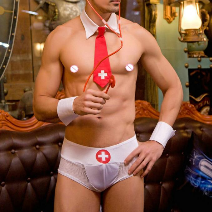 Heiße Liebhaber-Männer ′ s verlockende Wäsche-Fantasie-sexy Doktor Erotic Costumes für Mann mit allen Zusätzen 9813