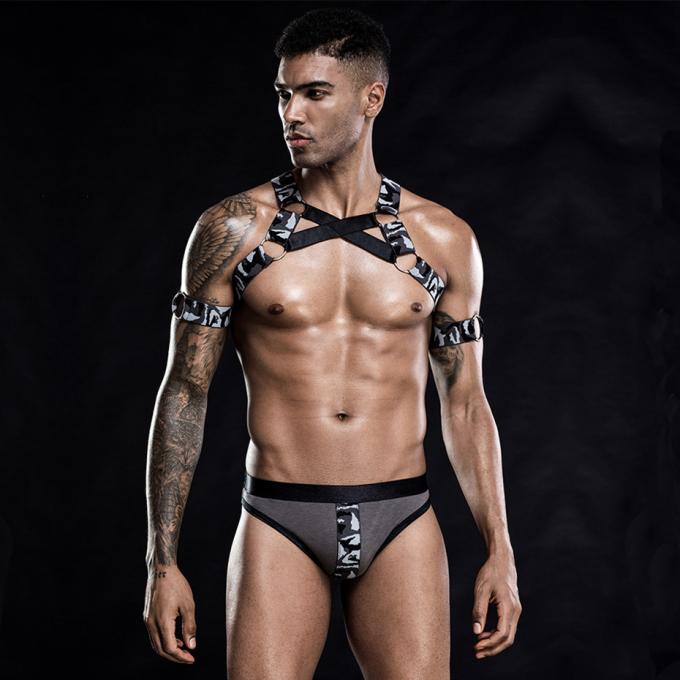 Sexy Männer ′ s Westen-Bodysuit-Wäsche-Satz-Sex-Hosenträgergurt-Rollen-Spiel Sleepwear