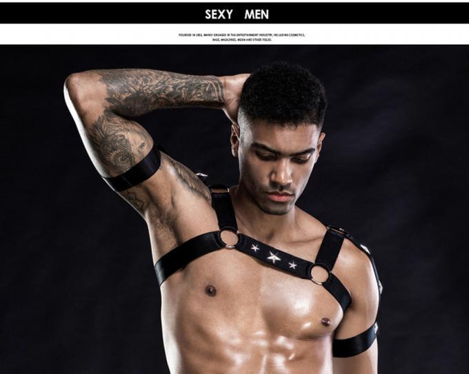 Sexy Männer ′ s Westen-Bodysuit-Wäsche-Satz-Sex-Hosenträgergurt-Rollen-Spiel Sleepwear