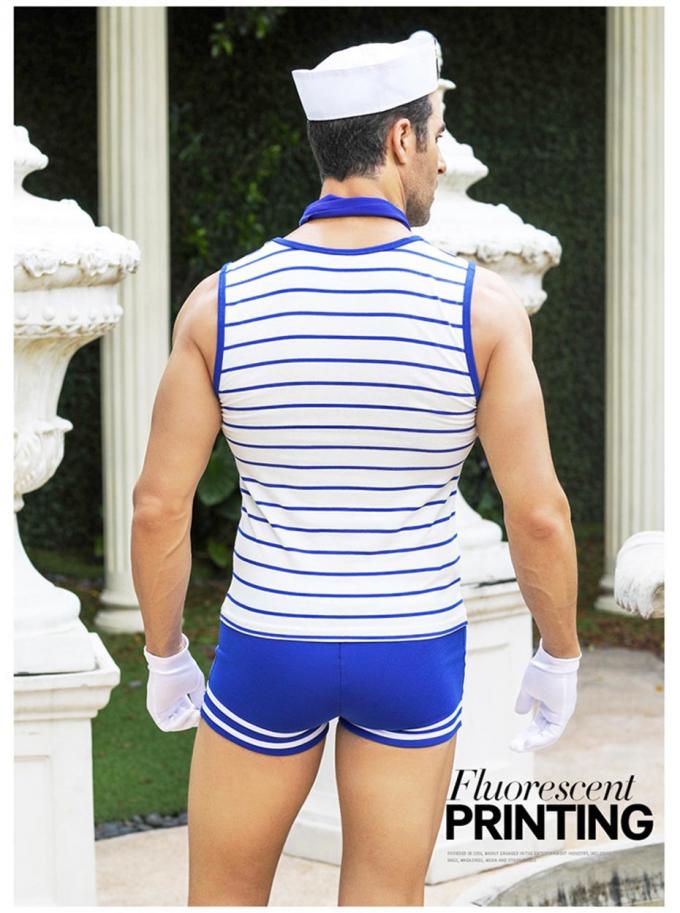 Sexy Men′s Sailor Uniform Cosplay Lingerie Hot Erotic Bodysuit Porno Costumes Sleepwear