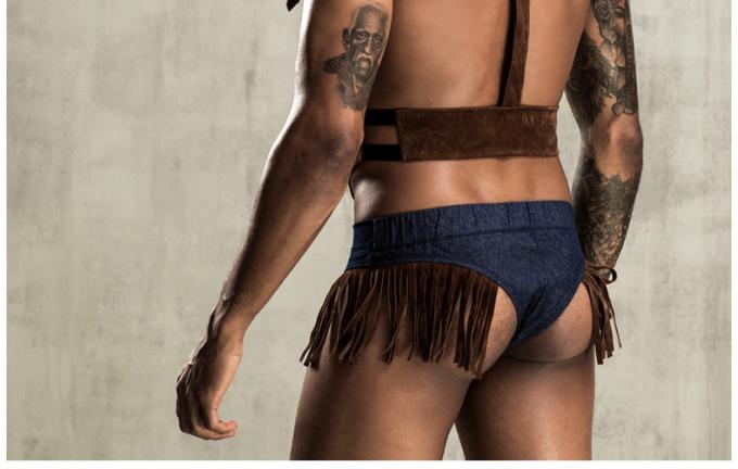 Männer ′ s sexy tragen Wäsche-Westen-Westcowboy Style Sexy Man Cosplay eine Hut-Unterwäsche