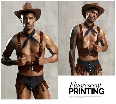 Ärmellose Hut-Unterwäsche Polyester-sexy Kuh-Nylonmädchen-Lingerie Man Florals