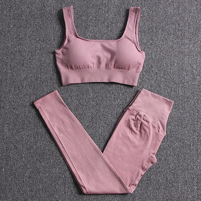 Spandex-weibliche Sport-BH-hohe Taillen-Turnhallen-nahtlose Yoga-Klage 3 PCS-Eignungs-Kleidung