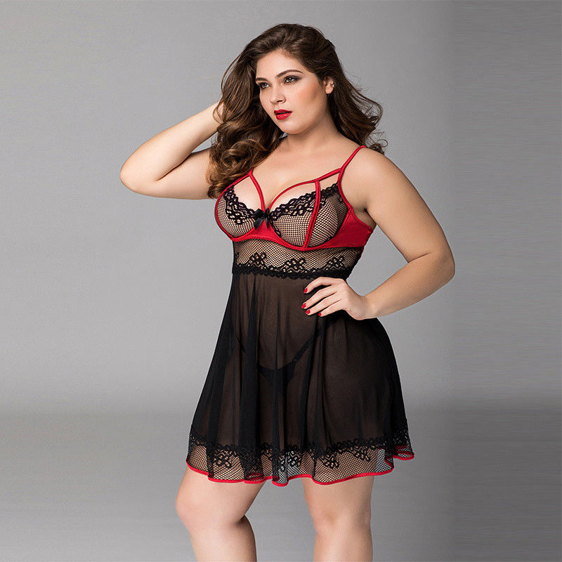 Blumenfrauen der plus Babydoll-Wäsche-Katzen-3x plus Größen-vertrautes Kleid