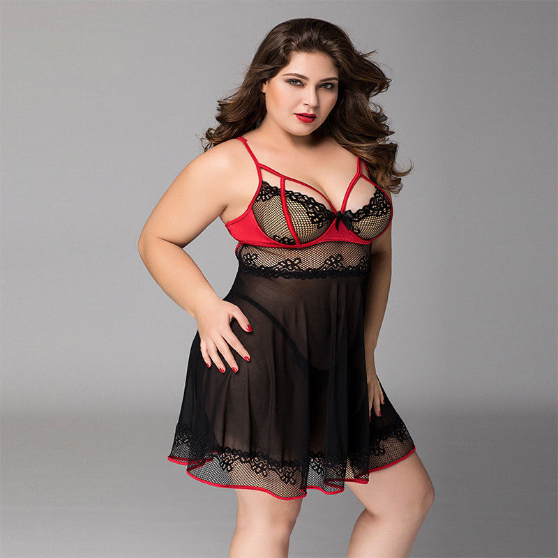 Blumenfrauen der plus Babydoll-Wäsche-Katzen-3x plus Größen-vertrautes Kleid