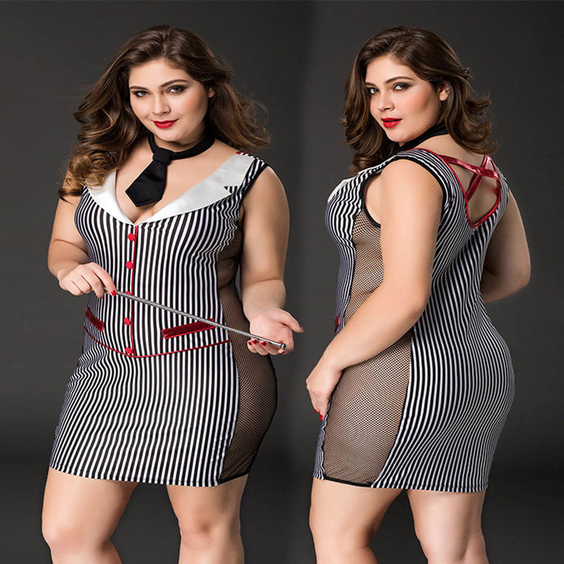 Taille Lehrer-School 95cm schnürt sich sexy Cosplay-Wäsche M-XXL einteiligen Bodysuit