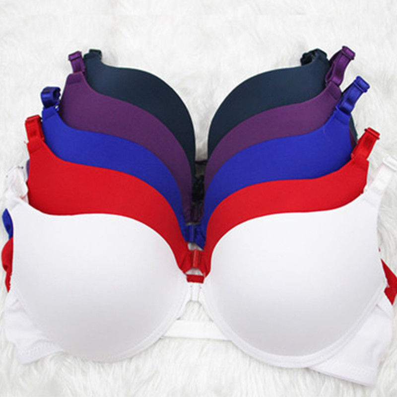 Nylonfrauen-BH-Ebene der baumwolle32a 38A sexy färbte Front Closure Bra Full Cup