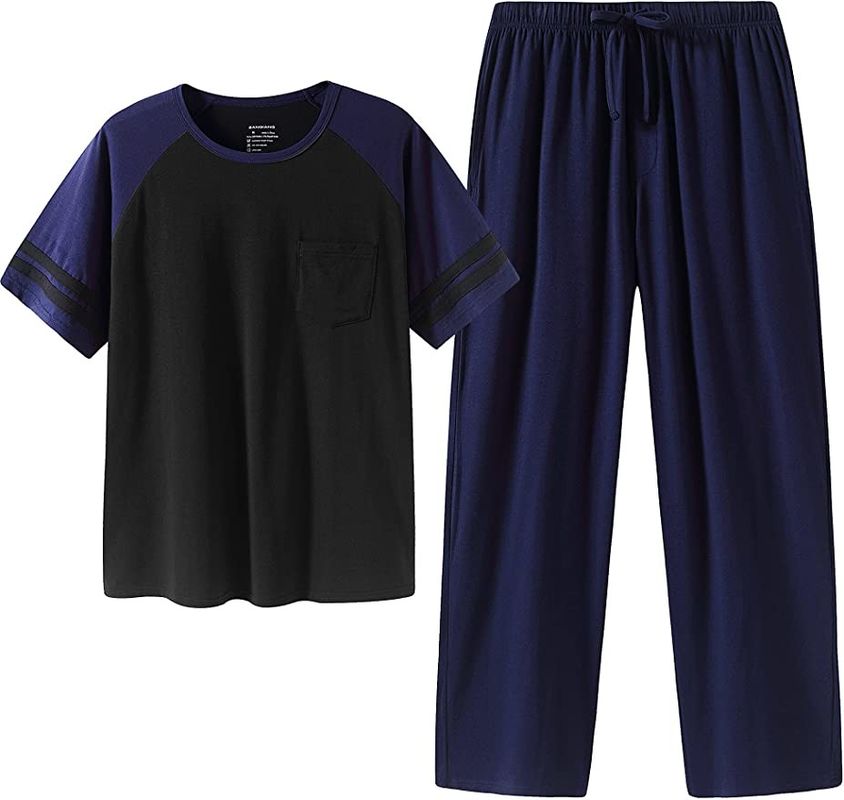 Sleepwear-warme Pyjama-zweiteiliger gestrickter Nachtklagen-Satz 2XL L Männer