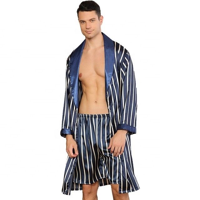 Ärmellose Sommer-Pyjama-warmer Bademantel der Simulations-Männer Baumwoll