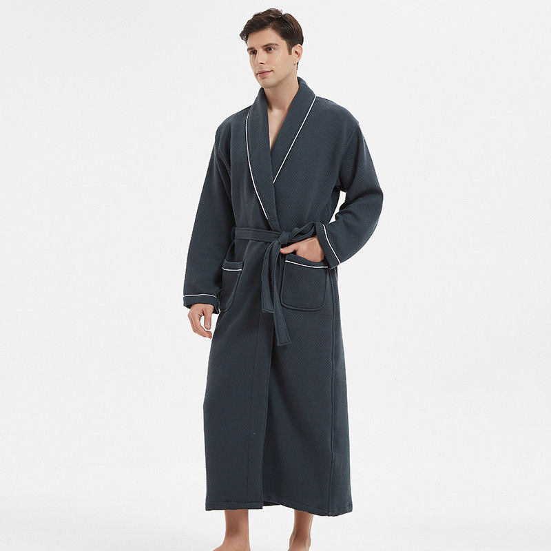 Plus der Sleepwear-feste Baumwollgewebe-warme Pyjamas Loungewear-Männer für Männer