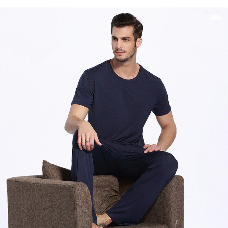 Der Sleepwear-der Trainingsnazug-Bambusviskose der warmen Pyjama-Hosen-Männer der elastischen Nylonmänner
