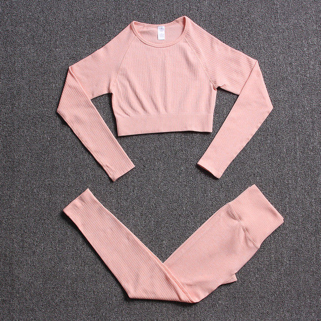 Spandex-weibliche Sport-BH-hohe Taillen-Turnhallen-nahtlose Yoga-Klage 3 PCS-Eignungs-Kleidung