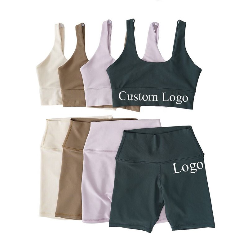 Kolben Lifying versah nahtlose Activewear XL XXL Spandex-Yoga-Gamaschen und Spitzensatz mit Rippen