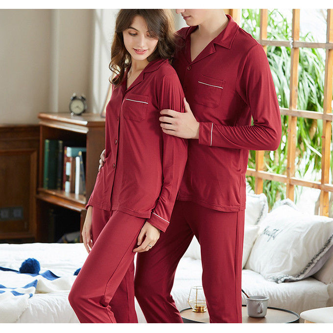Fasern schnüren sich Gewebe-Frauen-Pyjama-Sleepwear gestricktes Schlaf-Abnutzungs-Haus