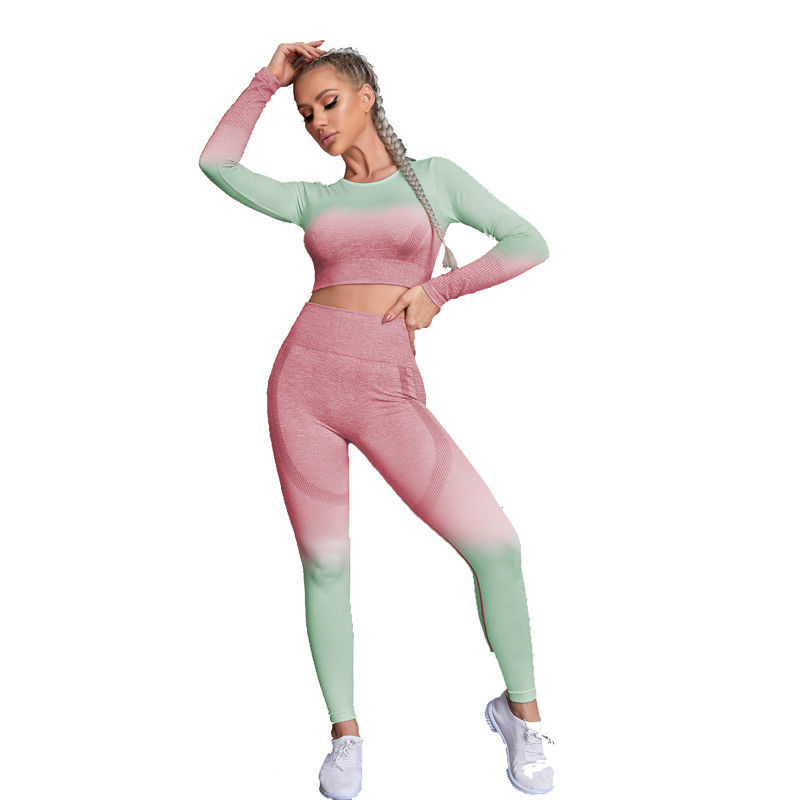 Ernte-Spitzen-Polyester-Nylonsport-Gamaschen der Bindungs-Färbungs-S M L Longline Sports Bra