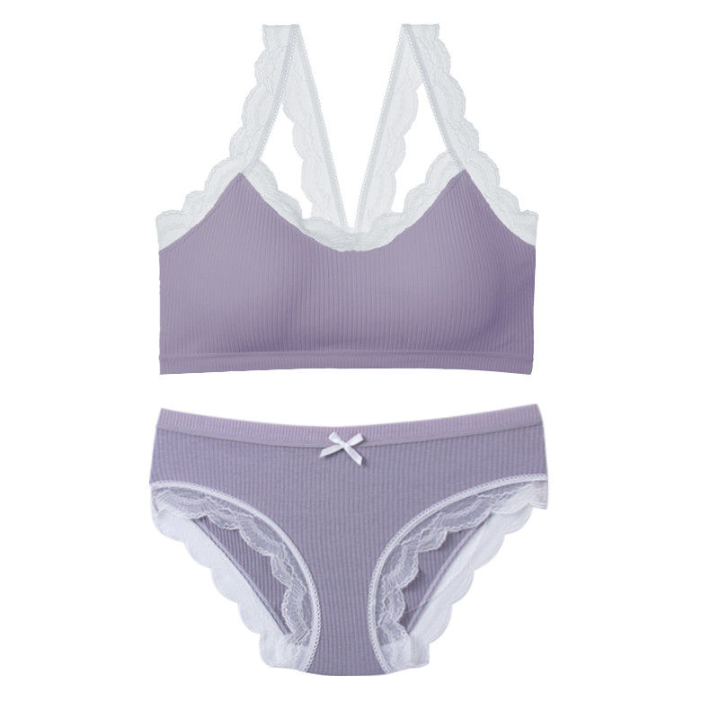 Nahtloser Draht-freier BH des halter-sexy Schlüpfer-BH-Satz-XXL 75B 75C 75D