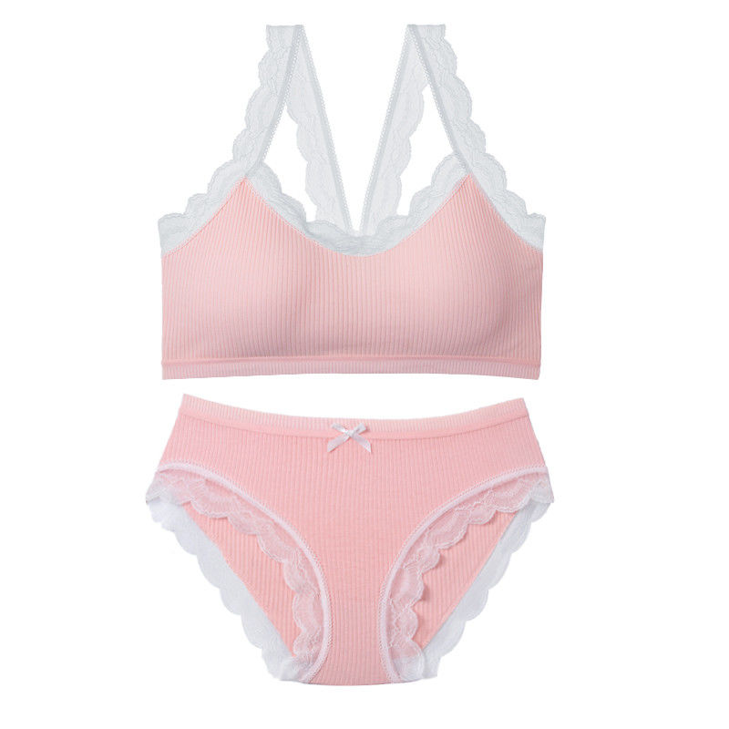 Nahtloser Draht-freier BH des halter-sexy Schlüpfer-BH-Satz-XXL 75B 75C 75D