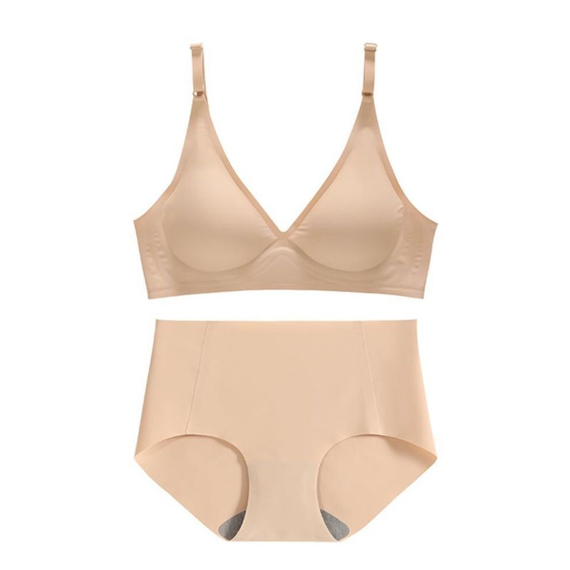 Gesponnener nahtloser V-Ausschnitt Bralette Racerback versah 3/4 Schale hochdrücken BH mit Rippen