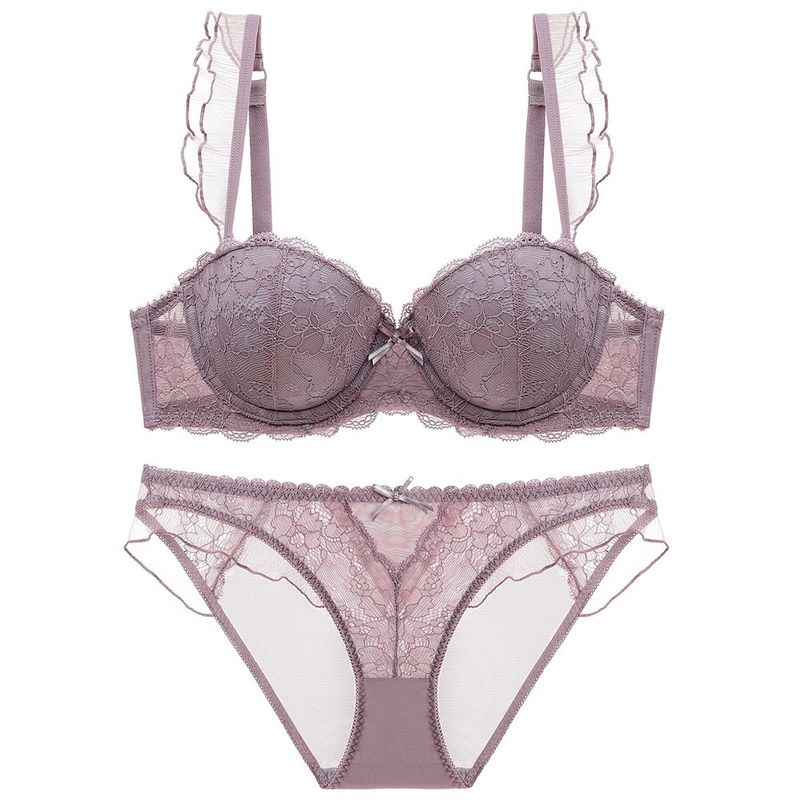 füllten weiße ultra dünne Damen Underwired 80B 85C 90B 90C Transparent-BH-XXXL nicht BH auf